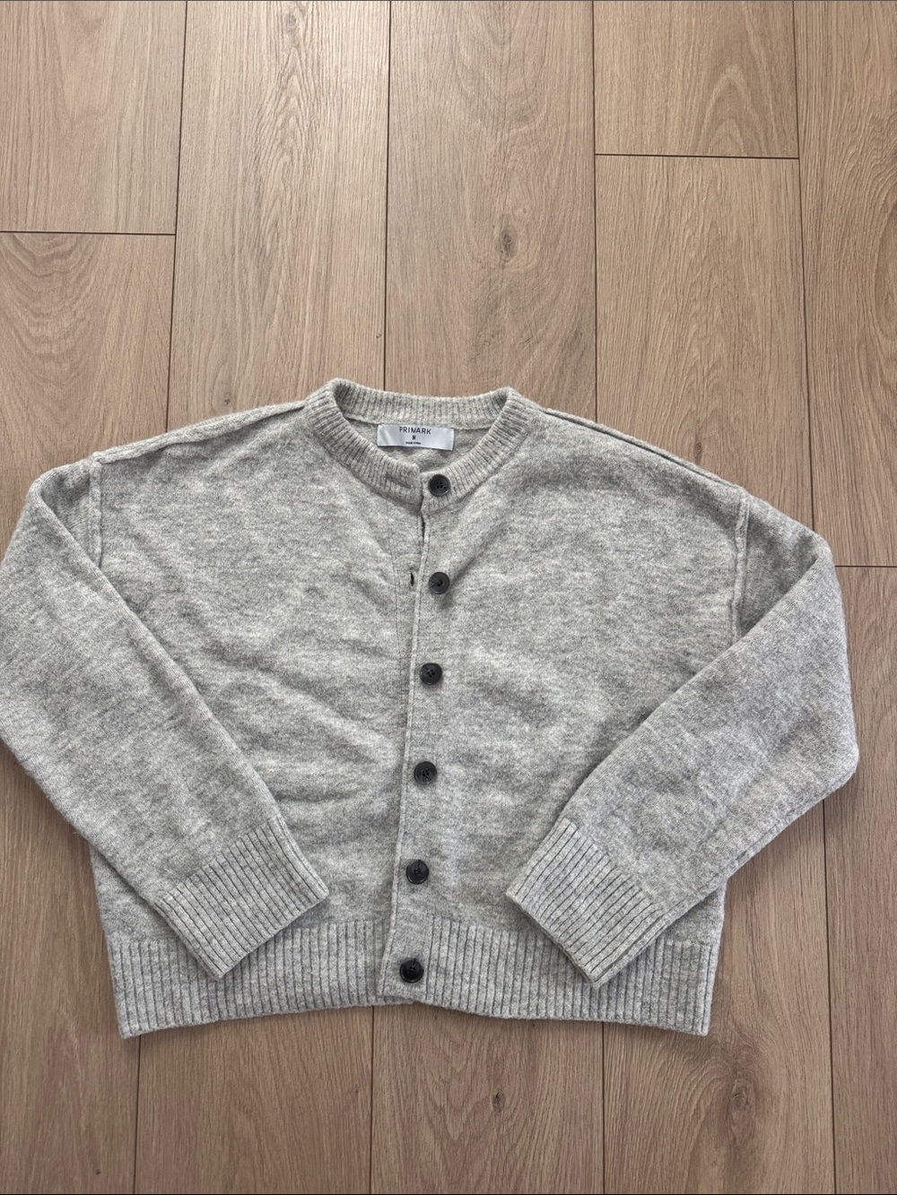 Primark Gray Button-Up Wool Blend Cardigan